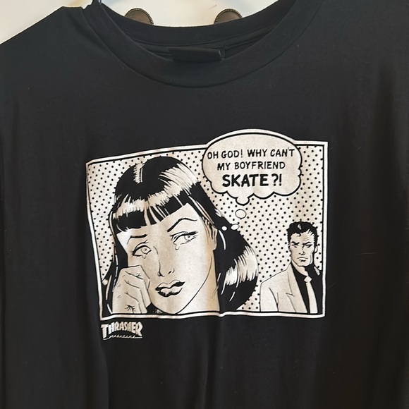 Thrasher “Why Can’t My Boyfriend Skate” TShirt - Picture 3 of 4
